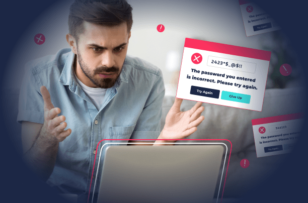 How to Improve the Ecommerce Customer Experience with Passwordless Authentication - 1519639223 Customer experience in E commerce in text image 612x404 1 Frustrated customer forgot password can't log in about to abandoned cart due to bad user experience